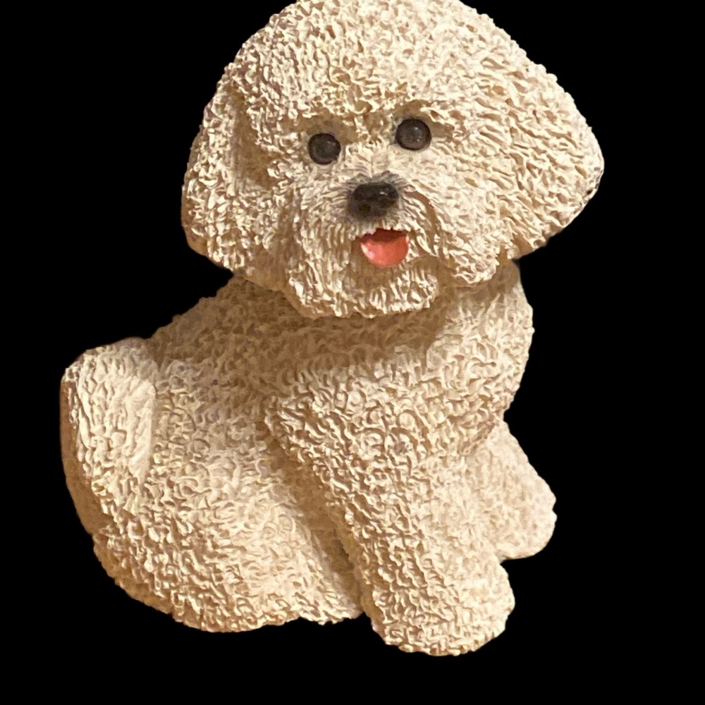 Cream Accent Bichon Frise dog Decor adorable collectible